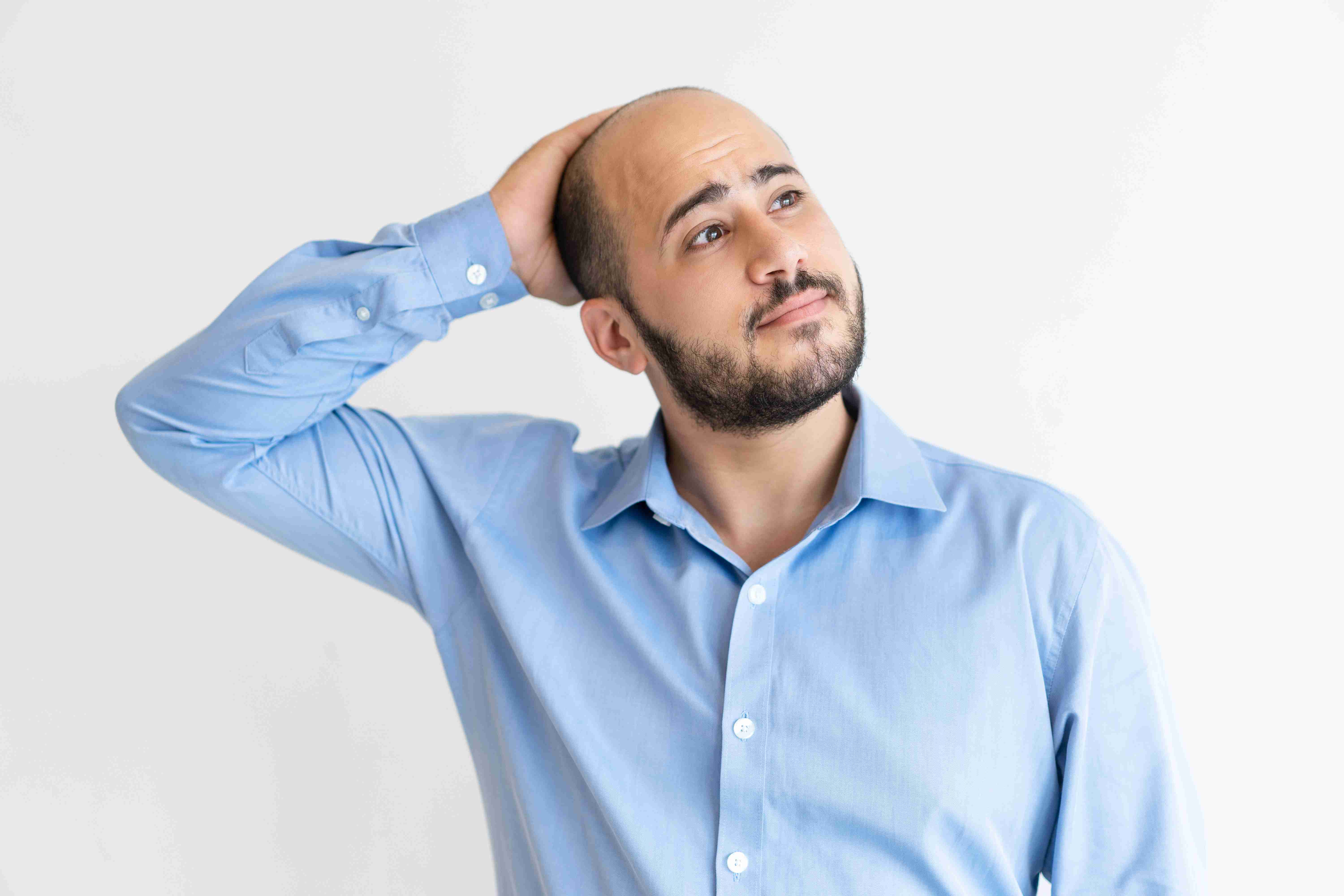 Signs of hair thinning and balding
