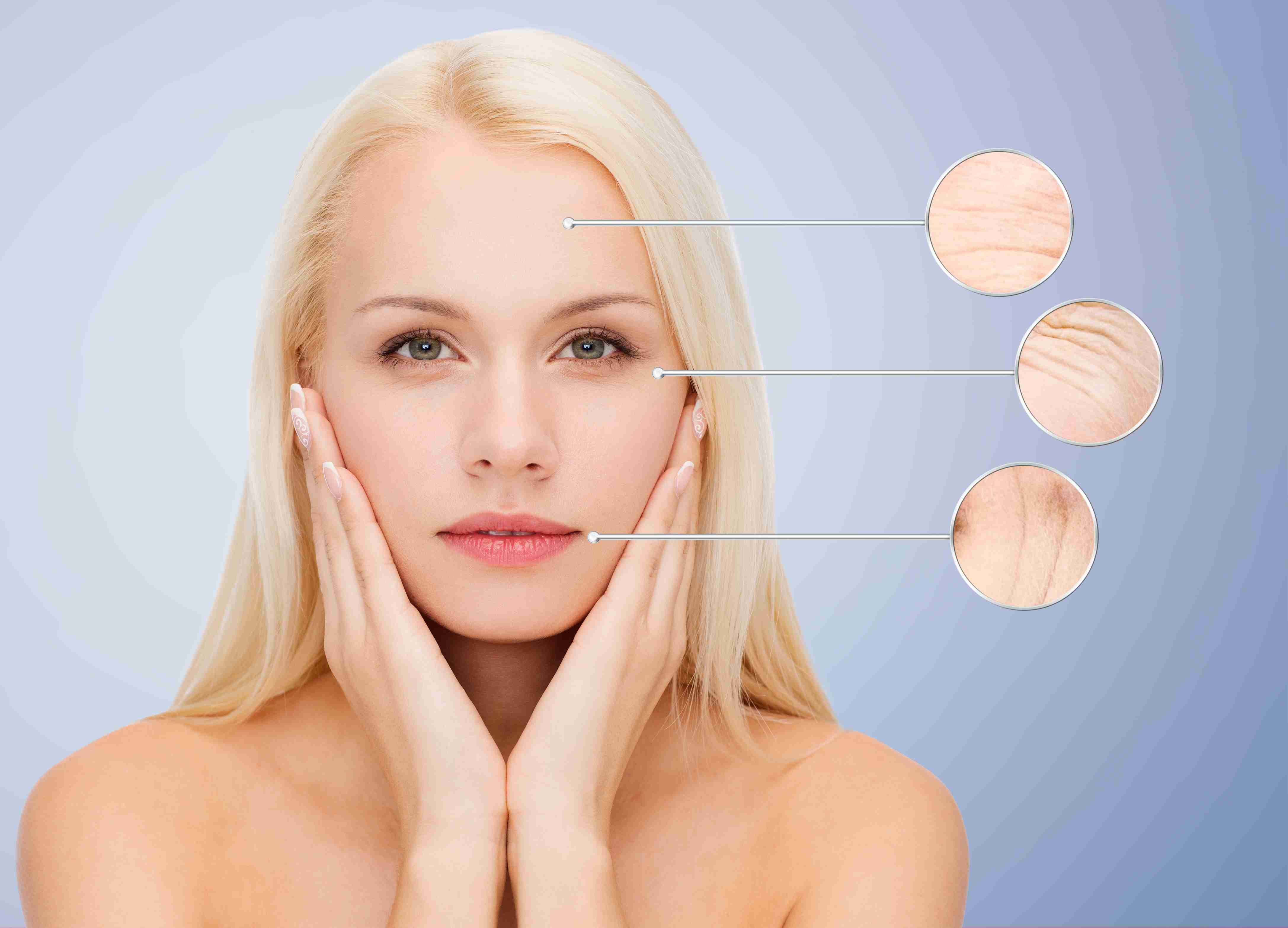 Dermatologist removing small skin tags