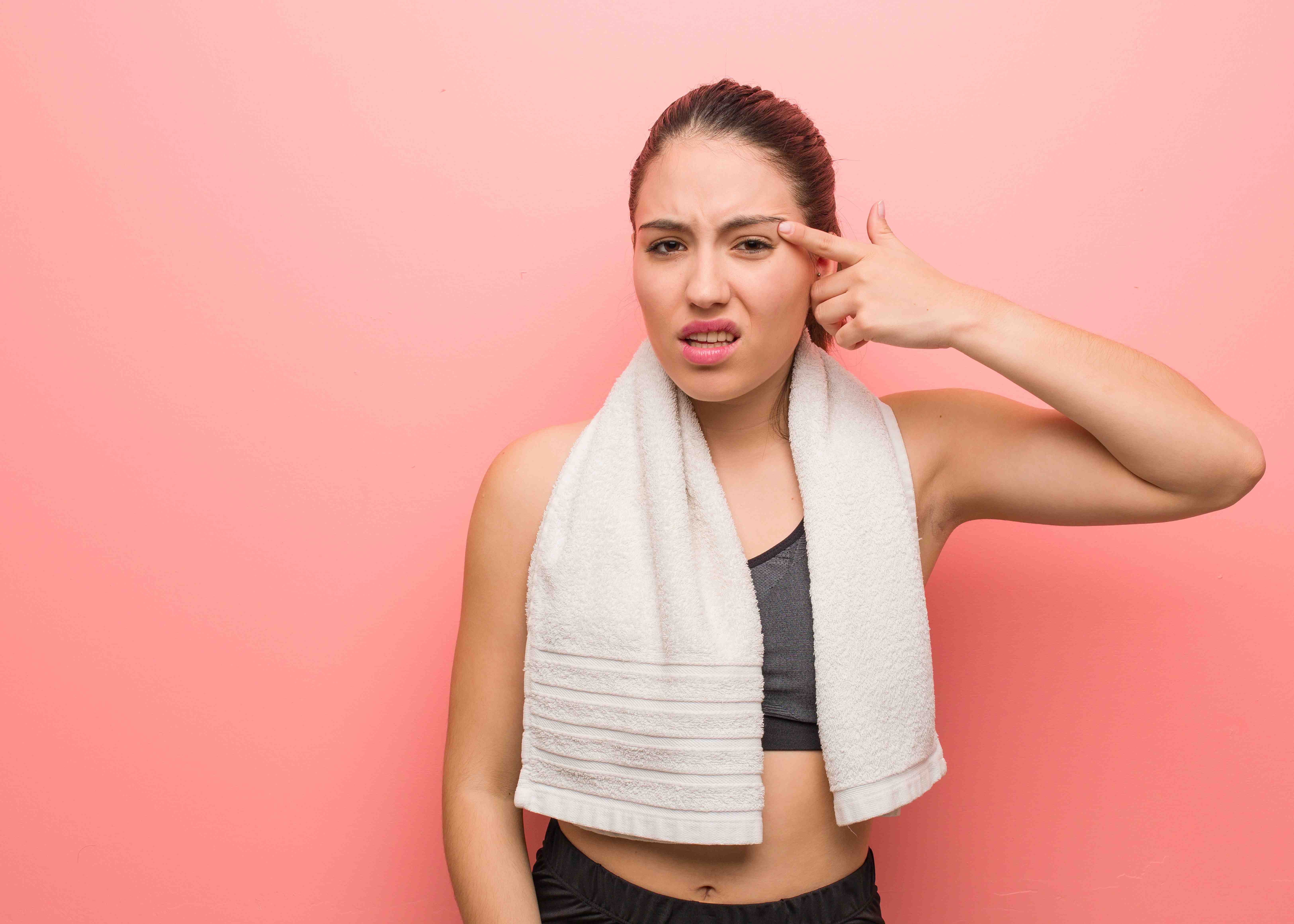 Patient undergoing sweat reduction treatment